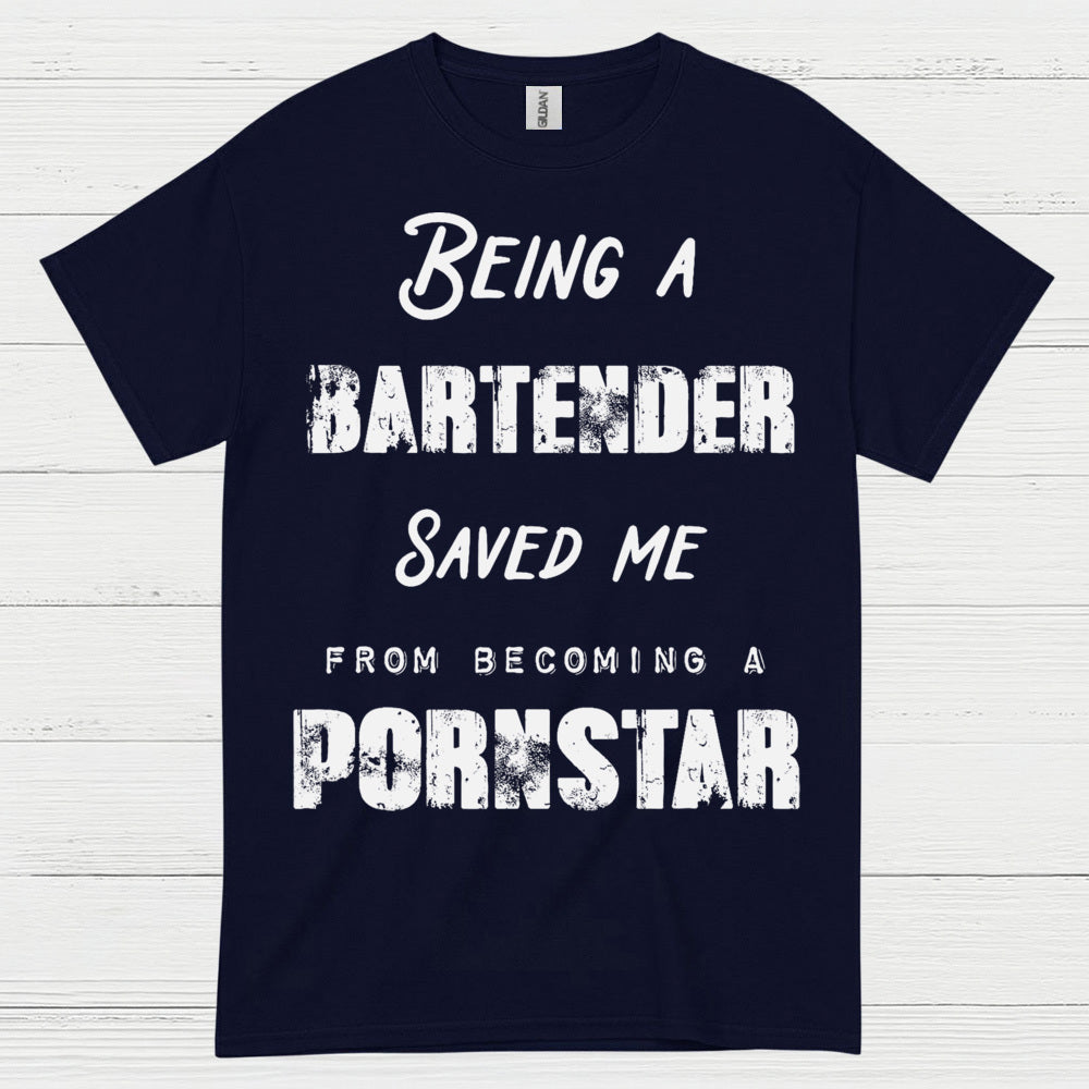 Being A Bartender Saved Me Humor T Shirt