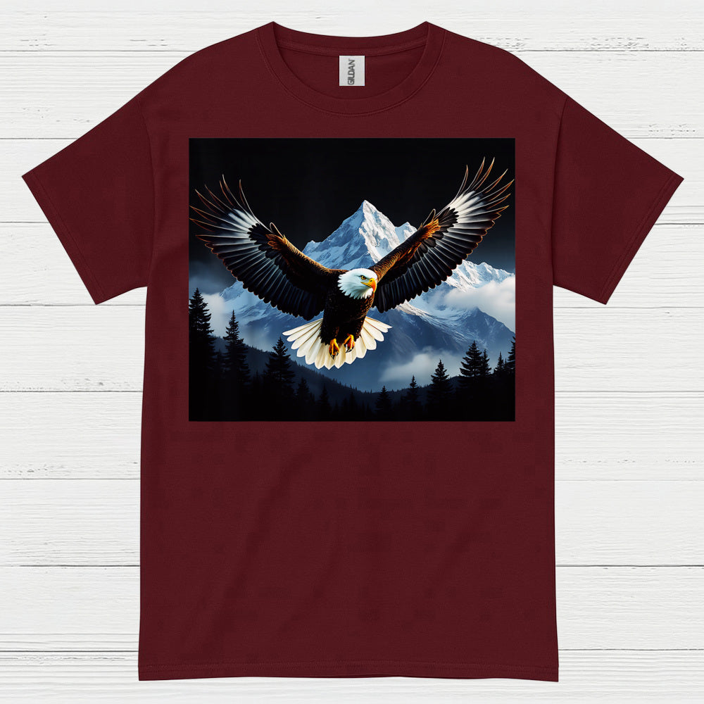 American Bald Eagle Mountain Freedom Wilderness T Shirt