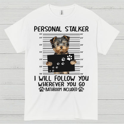 Yorkie Follow Me Everywhere Funny Dog T Shirt