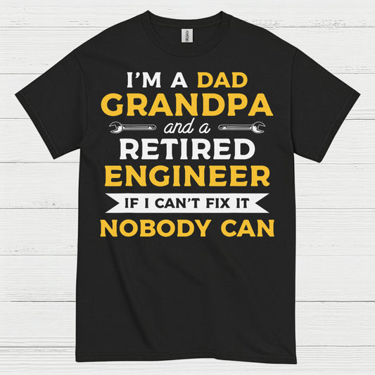 Retired Engineer Grandpa Dad T Shirt