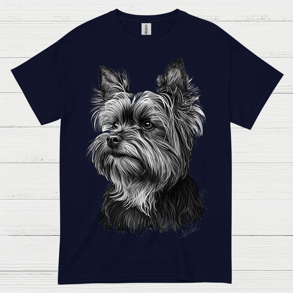 Realistic Yorkie Portrait Dog Lover T Shirt