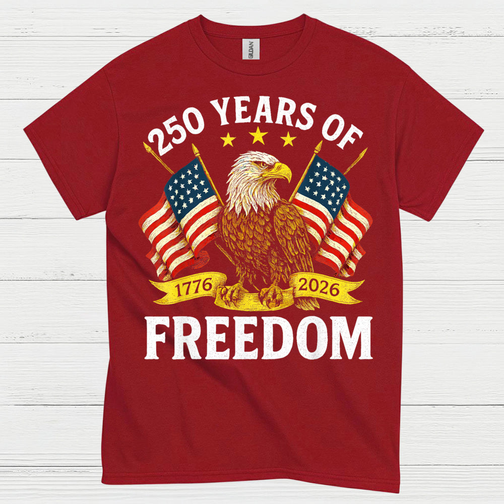 250 Years Of Freedom American Eagle Patriotic T Shirt