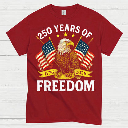 250 Years Of Freedom American Eagle Patriotic T Shirt