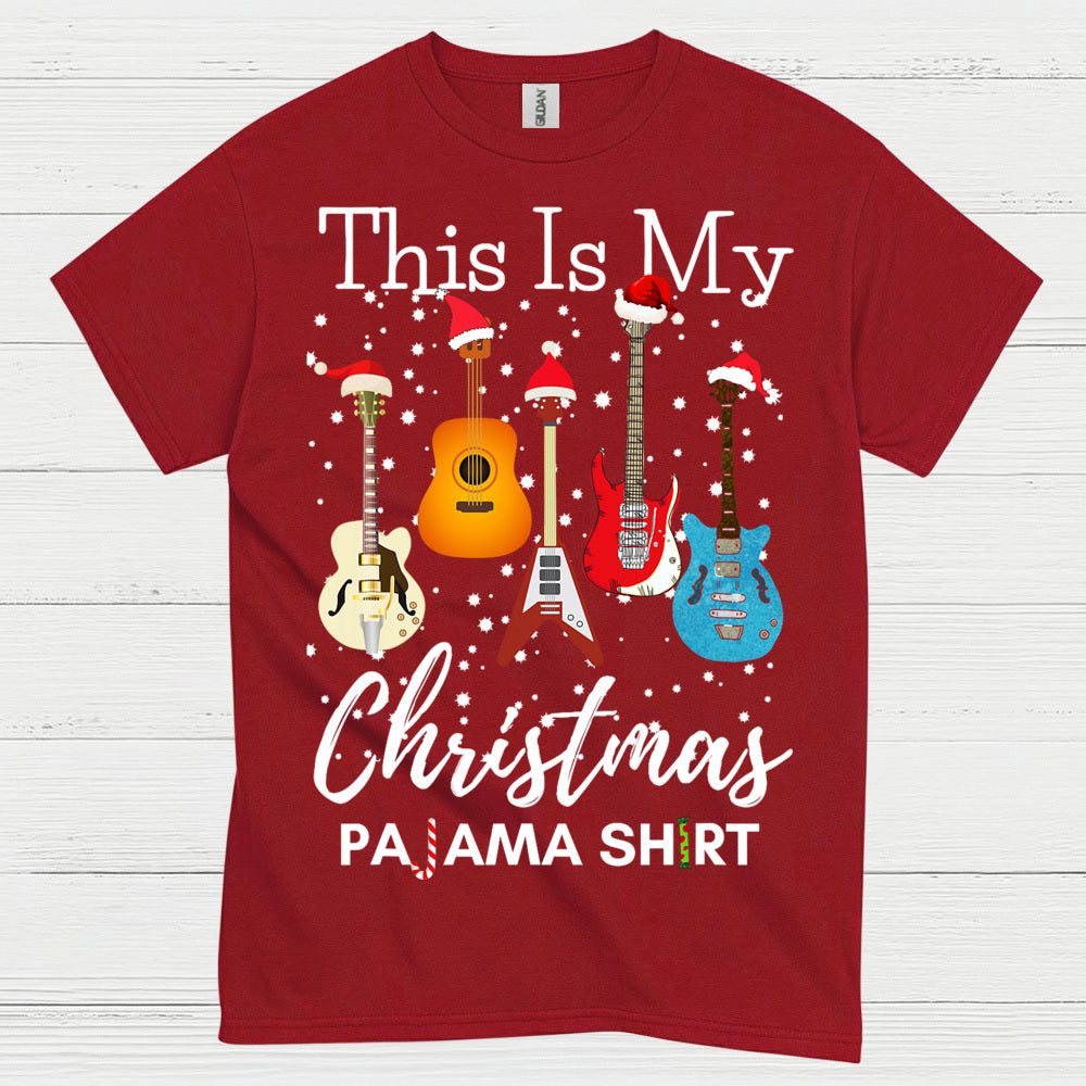 Guitar Christmas Pajama Vibes T Shirt