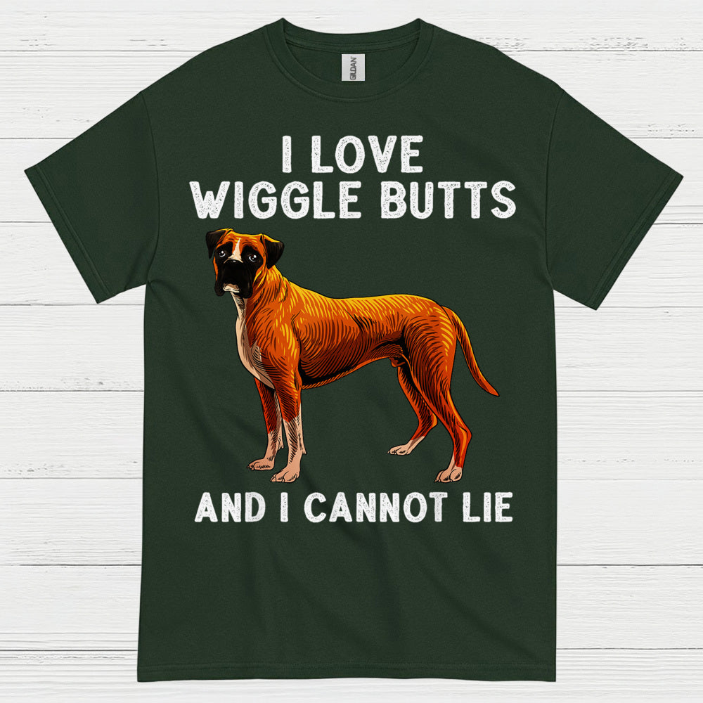 I Love Wiggle Butts Boxer T Shirt