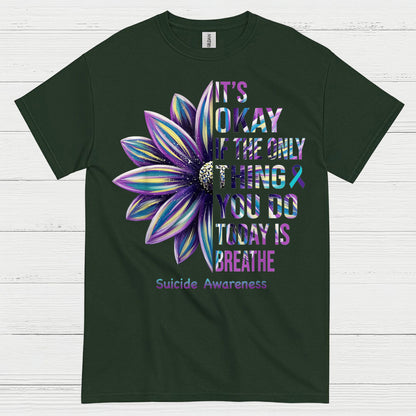 Its Okay Just Breathe Awareness T Shirt