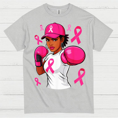 Breast Cancer Fighter Boxing Girl T Shirt