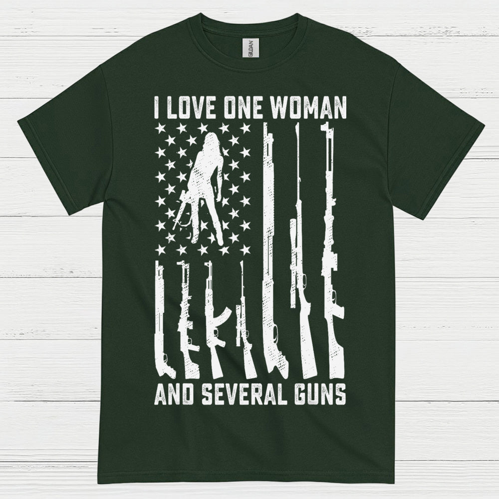 I Love One Woman America And Several Guns T Shirt