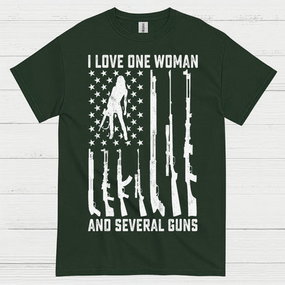 I Love One Woman America And Several Guns T Shirt