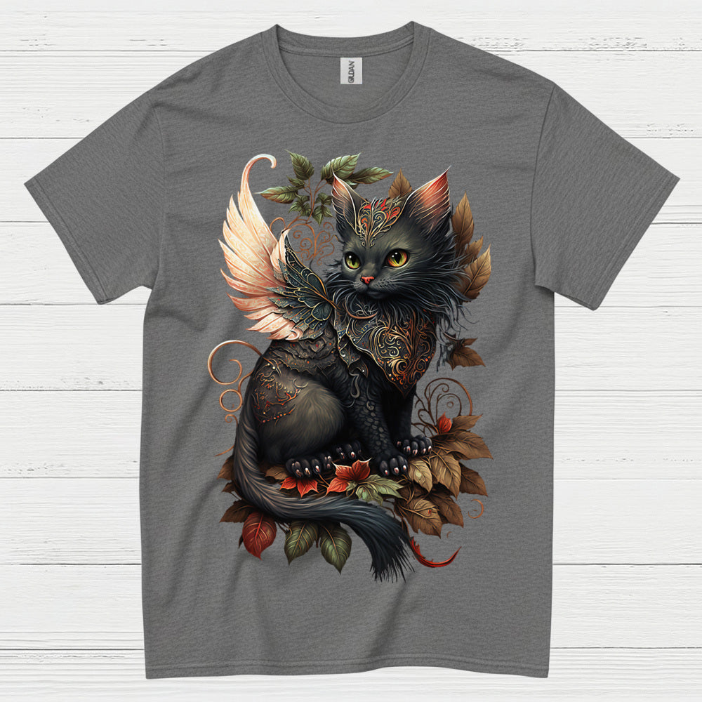Mystical Winged Cat Dragon T Shirt