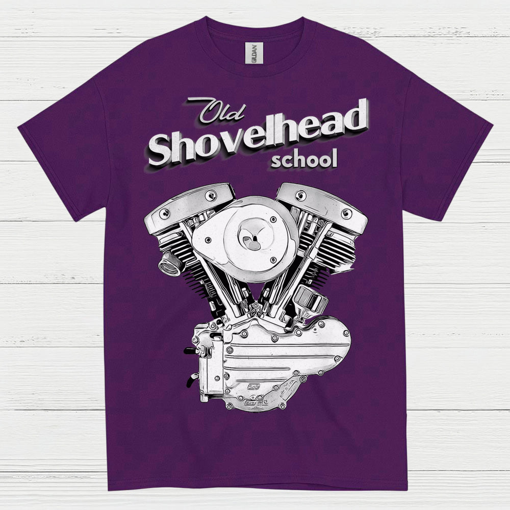 Old Shovelhead School Motorcycle T Shirt