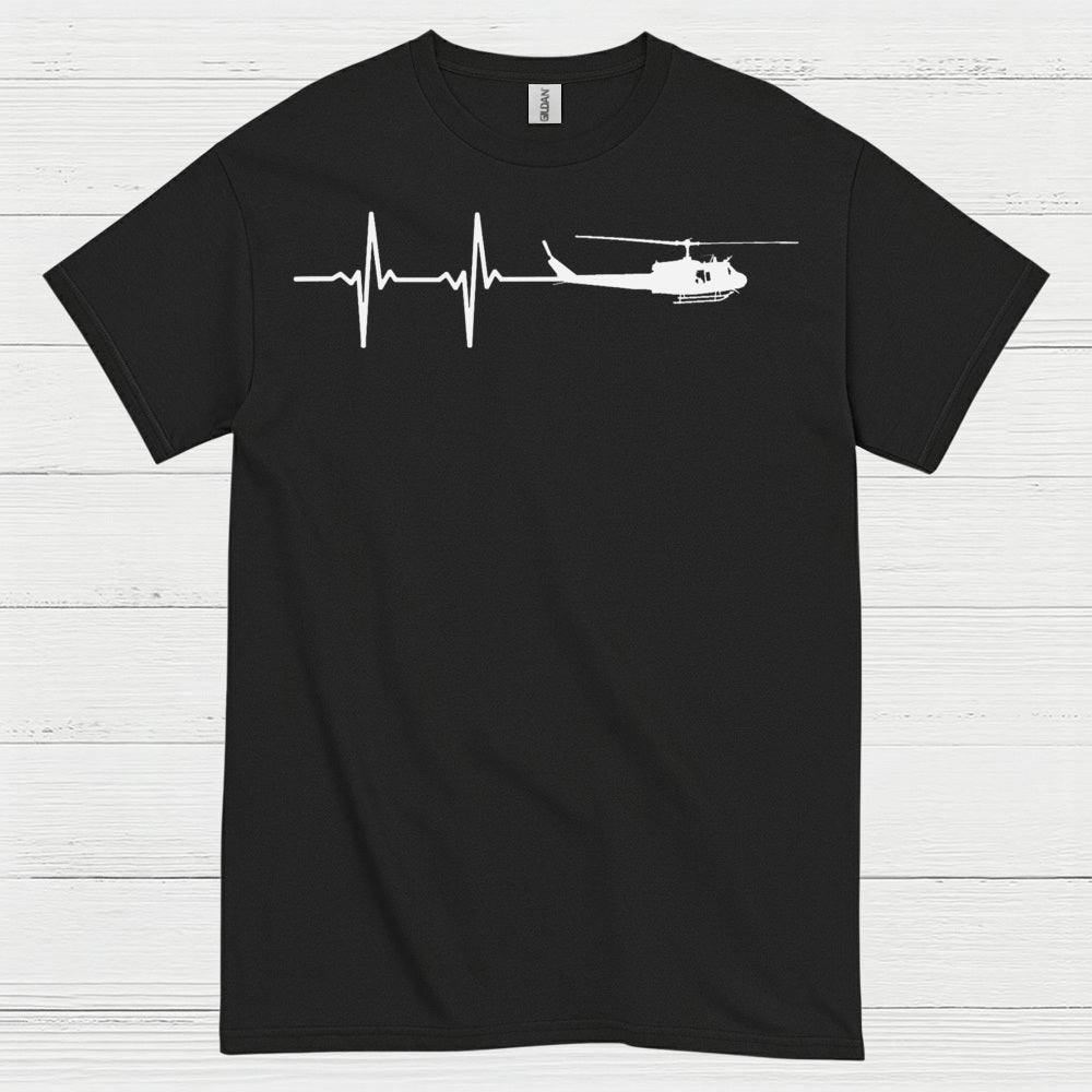 Helicopter Heartbeat Aviation T Shirt