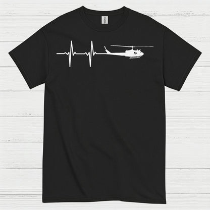 Helicopter Heartbeat Aviation T Shirt