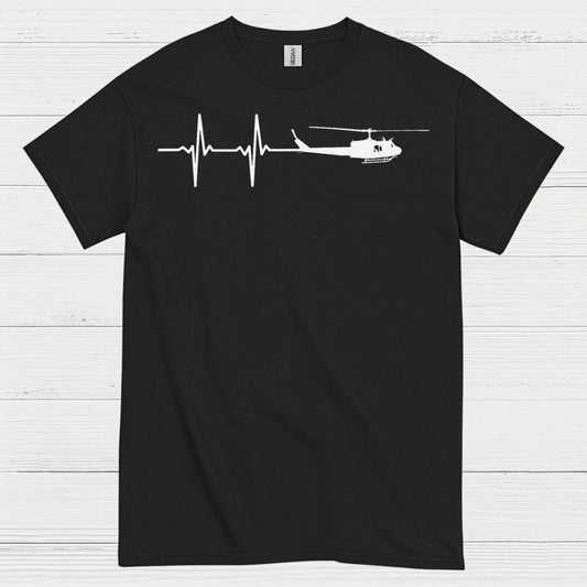 Helicopter Heartbeat Aviation T Shirt