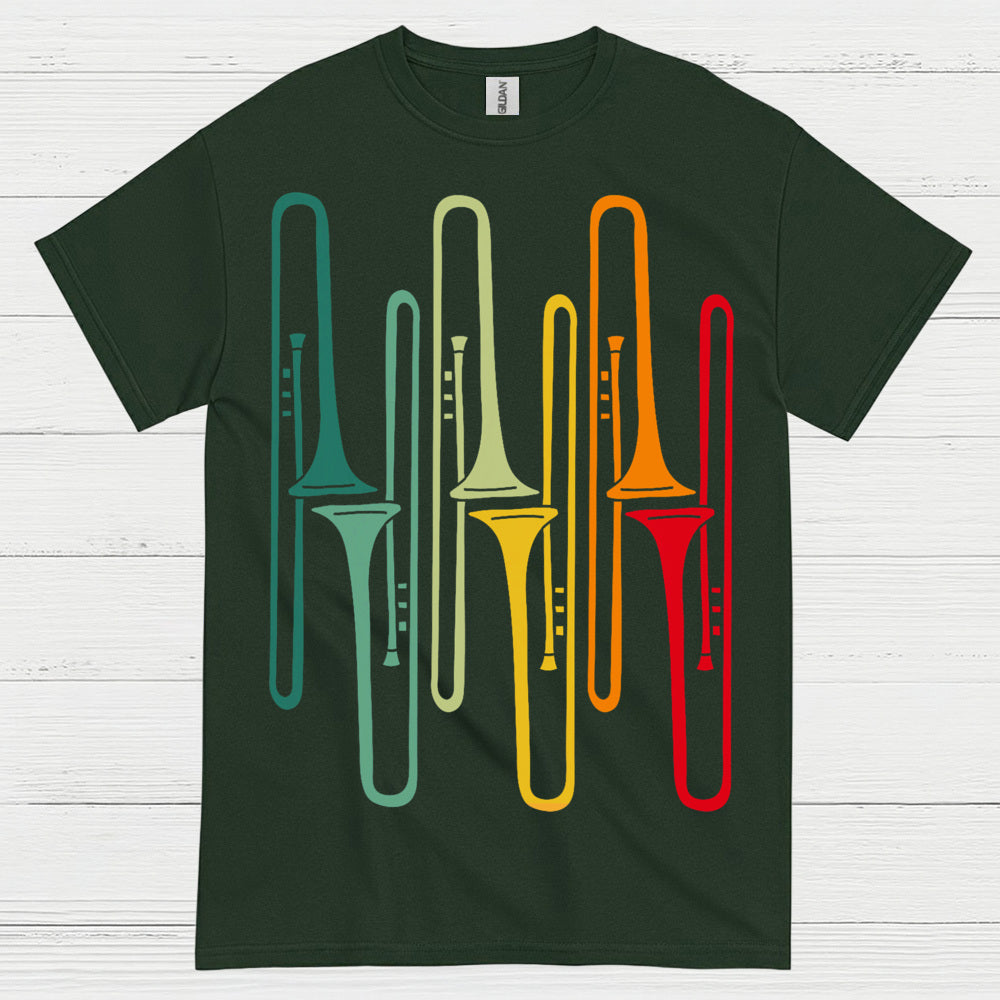 Retro Trombone Colors T Shirt