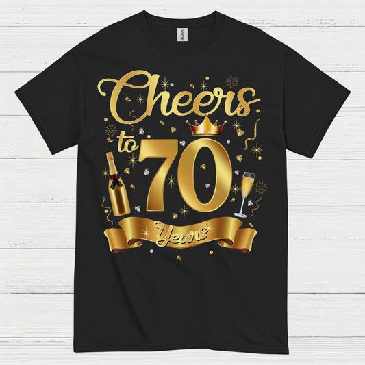 Cheers to 70 Celebration Birthday T Shirt