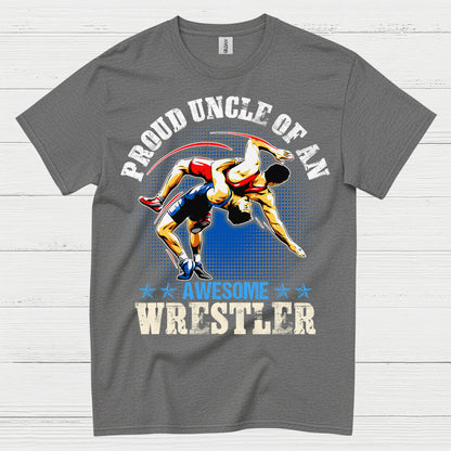 Proud Uncle Of An Awesome Wrestler Gift T Shirt