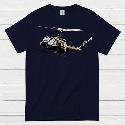 UH-1 Huey Flying Military Helicopter T Shirt