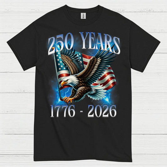 250 Years American Eagle Patriotic Anniversary T Shirt
