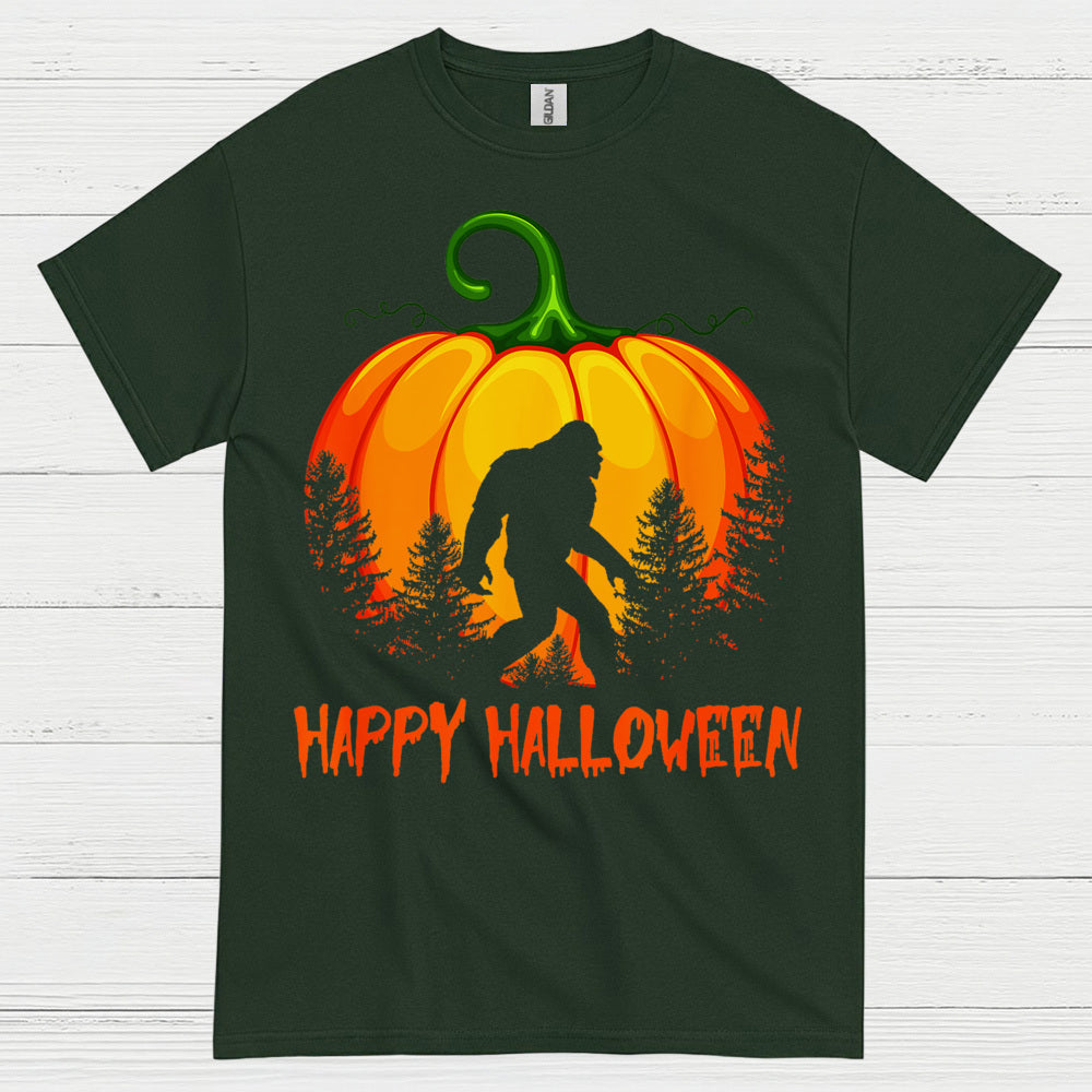 Happy Halloween Bigfoot Pumpkin T Shirt