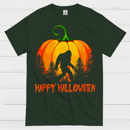 Happy Halloween Bigfoot Pumpkin T Shirt