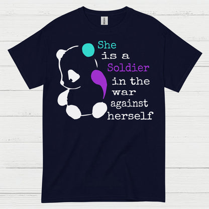 She Is A Soldier Message T Shirt