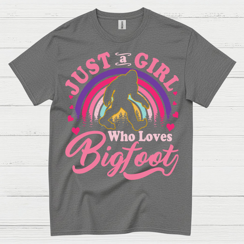 Just A Girl Who Loves Bigfoot T Shirt