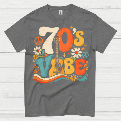 70s Vibe Retro Acoustic Guitar T Shirt