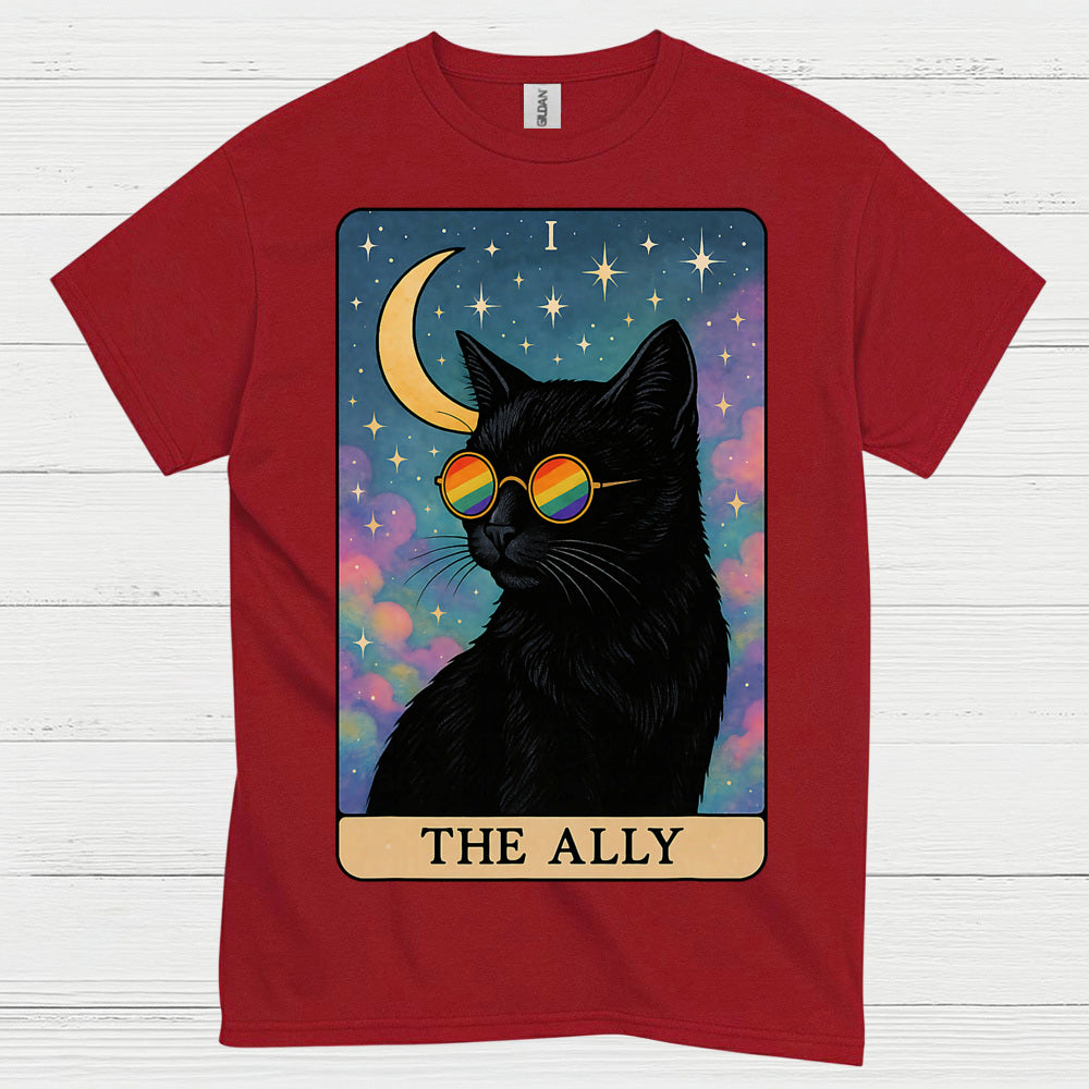 The Ally Rainbow Cat Art T Shirt