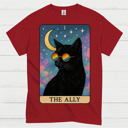 The Ally Rainbow Cat Art T Shirt