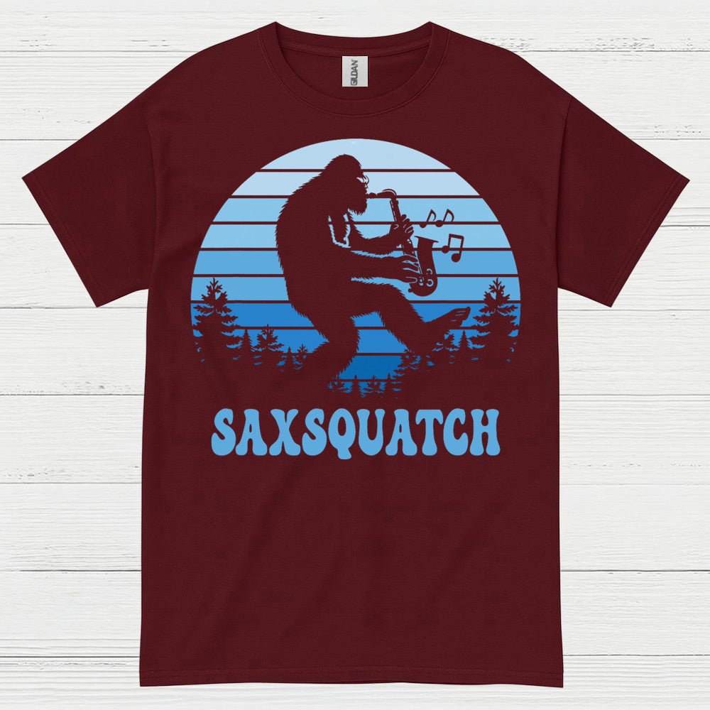 Saxsquatch Bigfoot Saxophone T Shirt