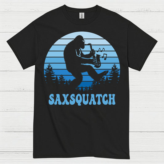 Saxsquatch Bigfoot Saxophone T Shirt