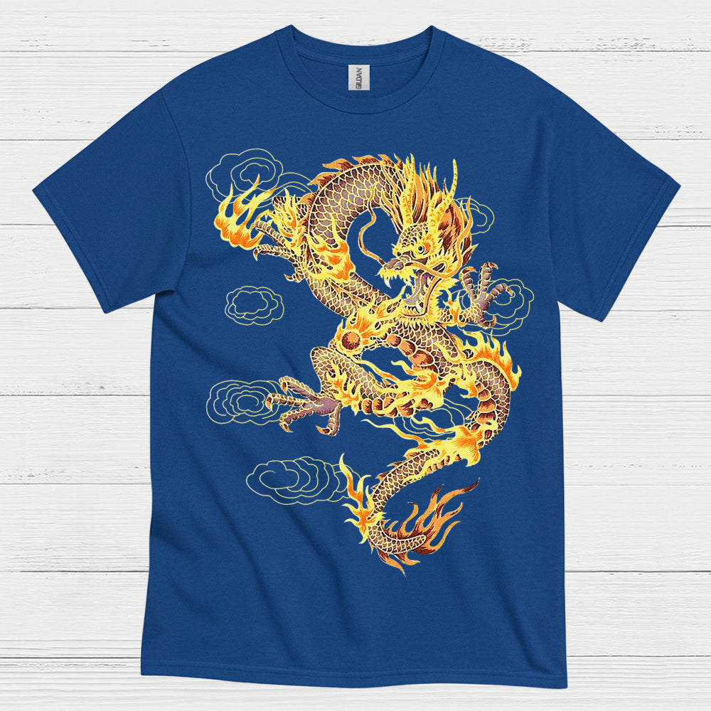 Golden Fire Dragon T Shirt