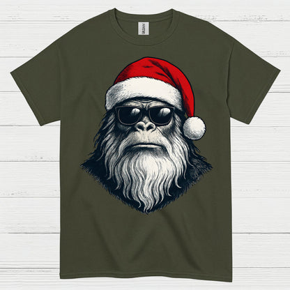 Santa Bigfoot Christmas T Shirt