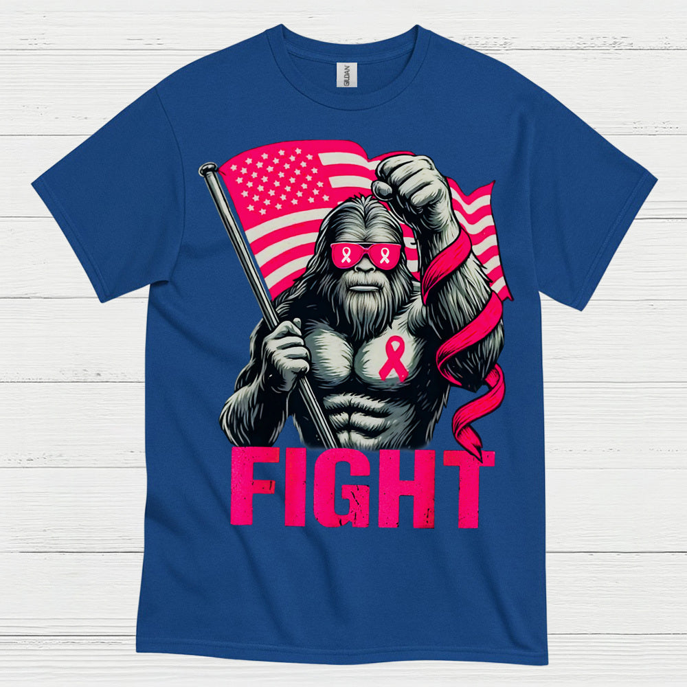 Fight Breast Cancer Bigfoot T Shirt