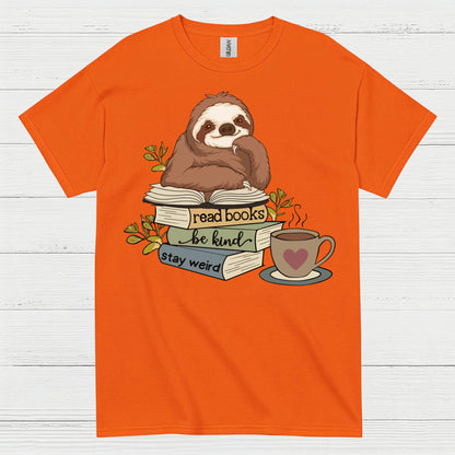 Read Books Be Kind Sloth T Shirt