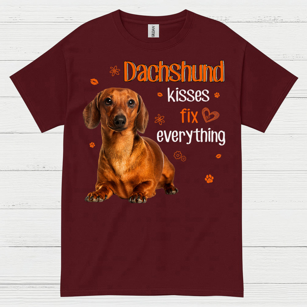 Dachshund Mama Tie Dye Silhouette T Shirt
