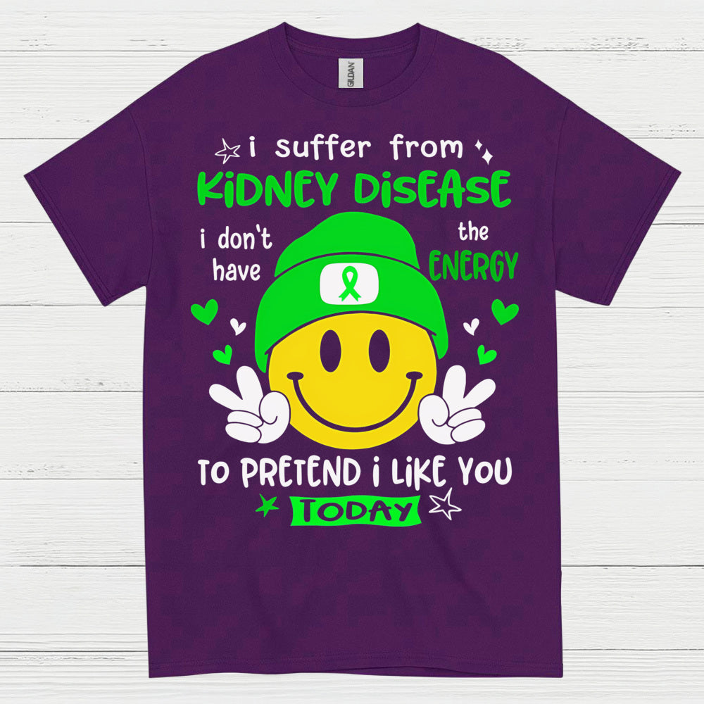 Kidney Disease No Energy Funny Humor T Shirt