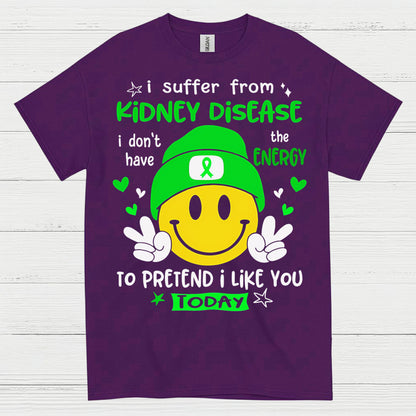 Kidney Disease No Energy Funny Humor T Shirt