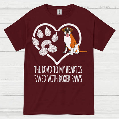Boxer Paws Heart T Shirt