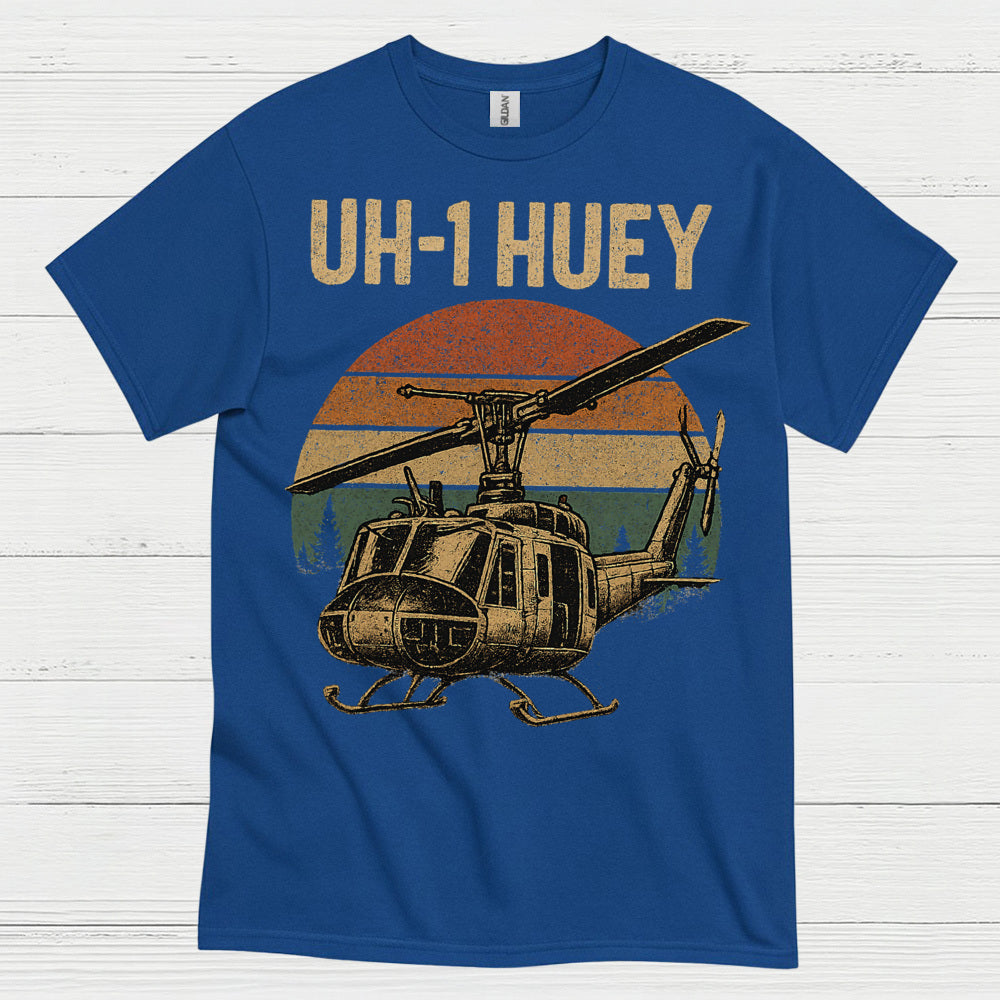 UH-1 Huey Vintage Military Helicopter T Shirt