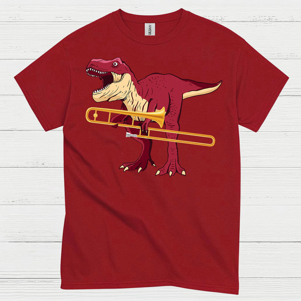 Dinosaur Trombone Player T Shirt