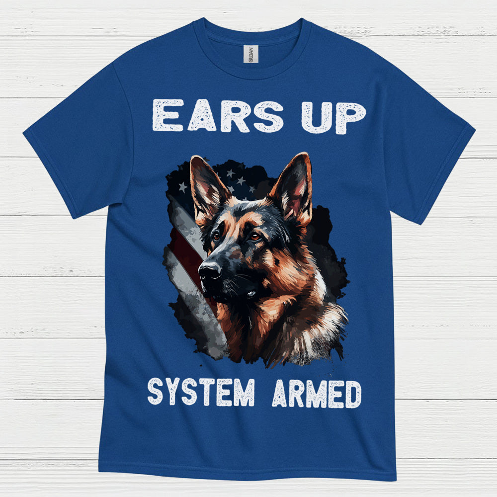 Alert Shepherd Guard Dog T Shirt