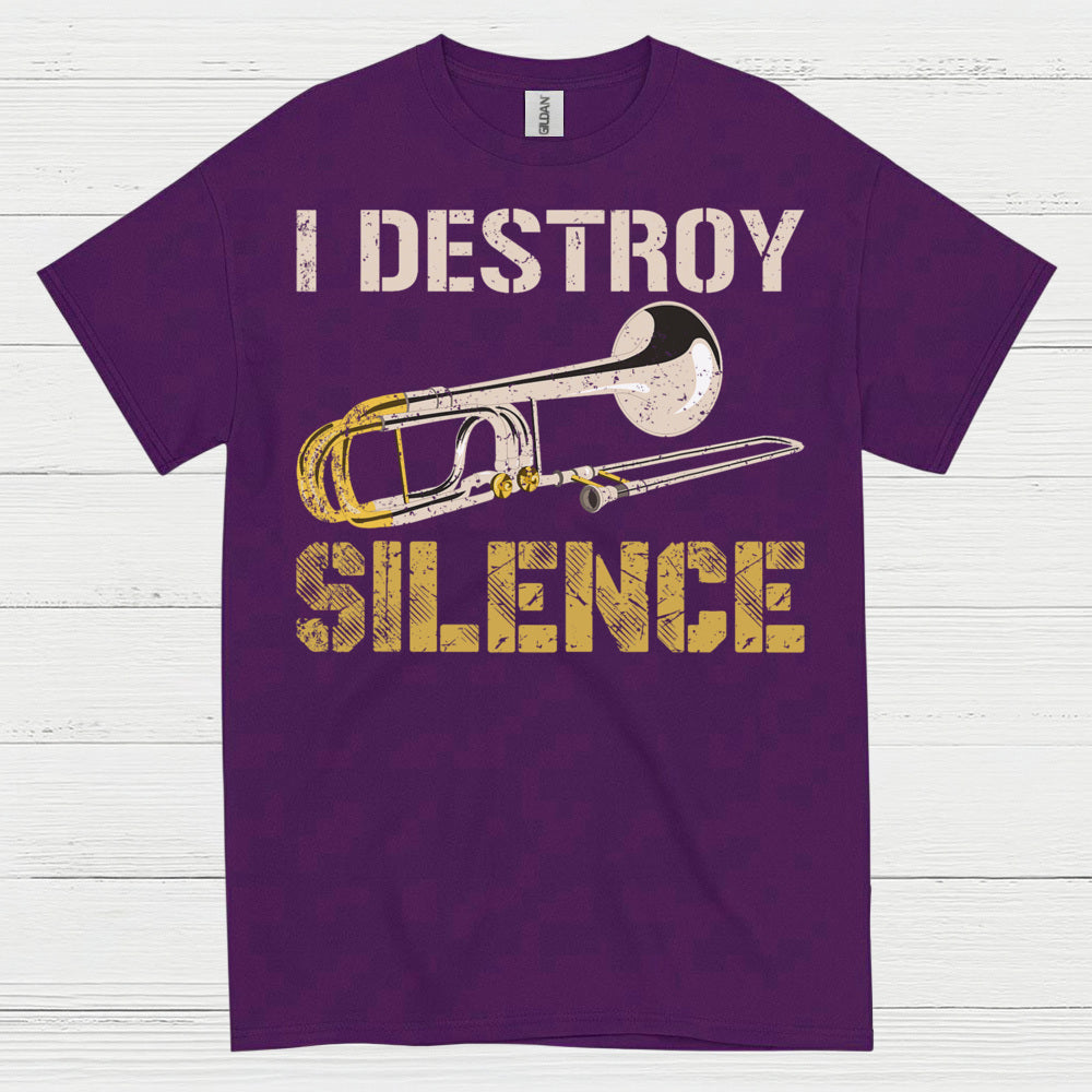 Destroy Silence Trombone Vintage T Shirt