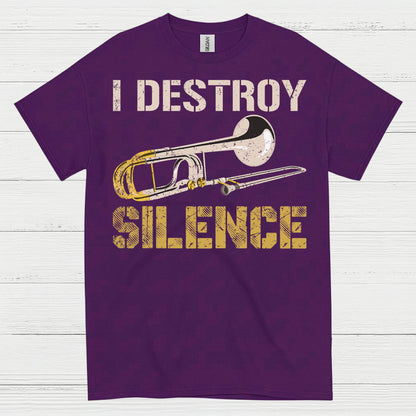 Destroy Silence Trombone Vintage T Shirt