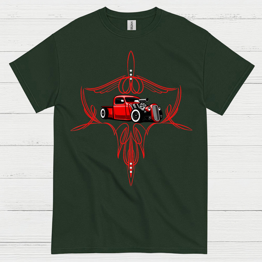 Classic Pinstripe Hot Rod T Shirt