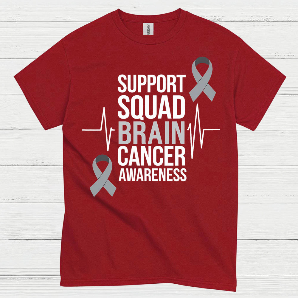 Support Squad Brain Cancer Awareness T Shirt