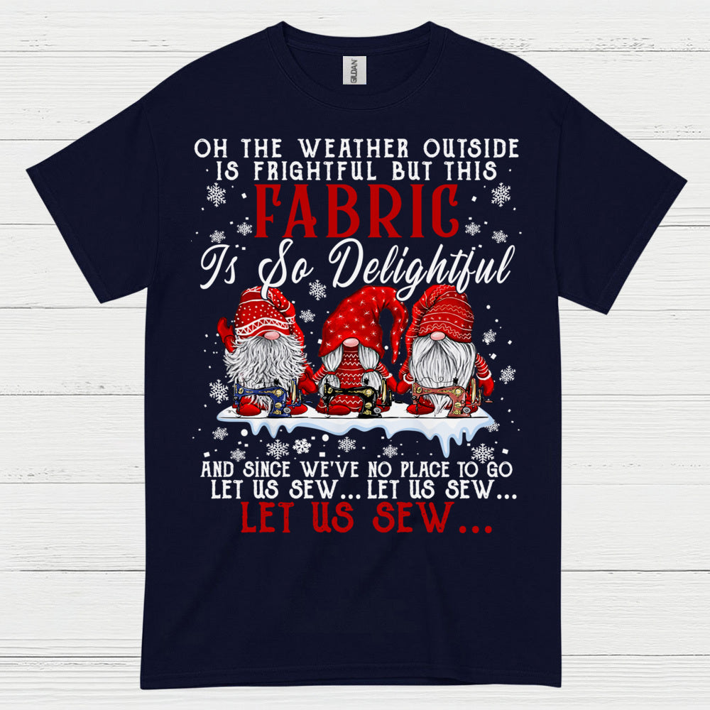 Let Us Sew Christmas Sewing Humor T Shirt