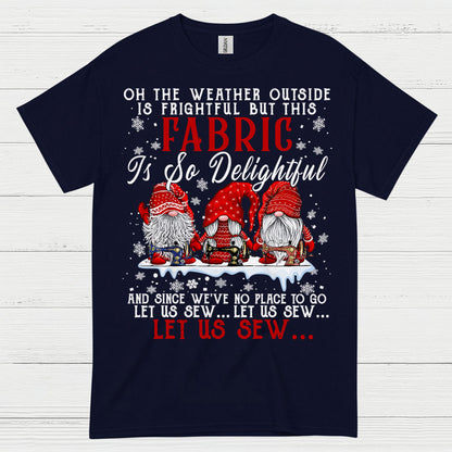 Let Us Sew Christmas Sewing Humor T Shirt