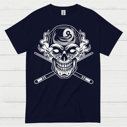 Skull 8 Ball Pool Player T Shirt